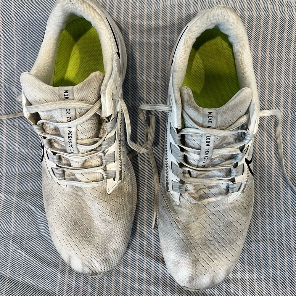 Heavily worn men’s size 10.5 Nike Pegasus 38